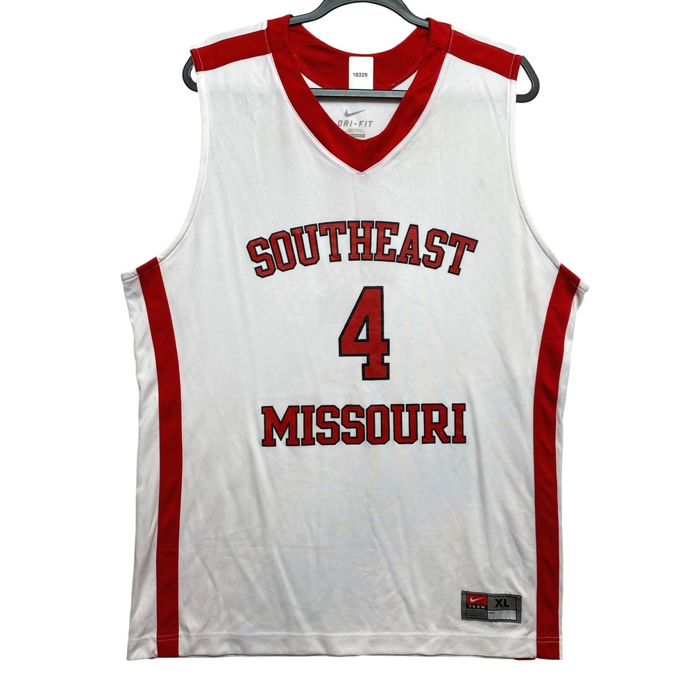 Southeast Missouri State Redhawks Jersey Mens XL White Red #4 Nike Basketball